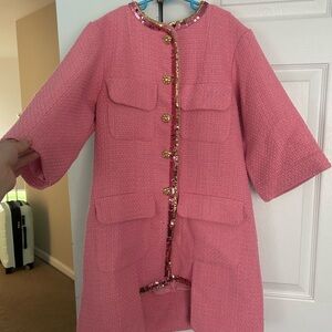 Source Unknown Pink Tailored Blazer Dress